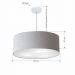 Pendente Cilíndrico Md-4079 Cúpula em Tecido 60x21cm Rústico Cinza - Bivolt