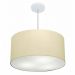 Pendente Cilíndrico Md-4080 Cúpula em Tecido 60x30cm Algodão Crú - Bivolt