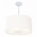Pendente Cilíndrico Md-4080 Cúpula em Tecido 60x30cm Branco - Bivolt