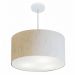 Pendente Cilíndrico Md-4080 Cúpula em Tecido 60x30cm Linho Bege - Bivolt