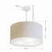 Pendente Cilíndrico Md-4080 Cúpula em Tecido 60x30cm Linho Bege - Bivolt