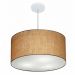Pendente Cilíndrico Md-4080 Cúpula em Tecido 60x30cm Palha - Bivolt