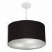 Pendente Cilíndrico Md-4080 Cúpula em Tecido 60x30cm Preto - Bivolt