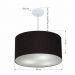 Pendente Cilíndrico Md-4080 Cúpula em Tecido 60x30cm Preto - Bivolt