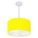 Pendente Cilíndrico Md-4099 Cúpula em Tecido 40x25cm Amarelo - Bivolt
