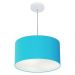 Pendente Cilíndrico Md-4099 Cúpula em Tecido 40x25cm Azul Turquesa - Bivolt