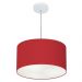 Pendente Cilíndrico Md-4099 Cúpula em Tecido 40x25cm Bordô - Bivolt