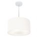 Pendente Cilíndrico Md-4099 Cúpula em Tecido 40x25cm Branco - Bivolt
