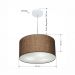 Pendente Cilíndrico Md-4099 Cúpula em Tecido 40x25cm Café - Bivolt