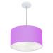 Pendente Cilíndrico Md-4099 Cúpula em Tecido 40x25cm Lilás - Bivolt