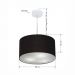 Pendente Cilíndrico Md-4099 Cúpula em Tecido 40x25cm Preto - Bivolt