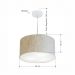 Pendente Cilíndrico Md-4099 Cúpula em Tecido 40x25cm Rústico Bege - Bivolt