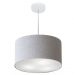 Pendente Cilíndrico Md-4099 Cúpula em Tecido 40x25cm Rústico Cinza - Bivolt