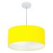 Pendente Cilíndrico Md-4100 Cúpula em Tecido 50x25cm Amarelo - Bivolt