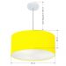 Pendente Cilíndrico Md-4100 Cúpula em Tecido 50x25cm Amarelo - Bivolt