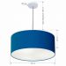Pendente Cilíndrico Md-4100 Cúpula em Tecido 50x25cm Azul Marinho - Bivolt