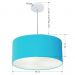 Pendente Cilíndrico Md-4100 Cúpula em Tecido 50x25cm Azul Turquesa - Bivolt