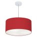 Pendente Cilíndrico Md-4100 Cúpula em Tecido 50x25cm Bordô - Bivolt