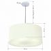 Pendente Cilíndrico Md-4100 Cúpula em Tecido 50x25cm Branco - Bivolt