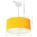 Pendente Cilíndrico Md-4100 Cúpula em Tecido 50x25cm Laranja - Bivolt