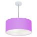 Pendente Cilíndrico Md-4100 Cúpula em Tecido 50x25cm Lilás - Bivolt