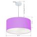 Pendente Cilíndrico Md-4100 Cúpula em Tecido 50x25cm Lilás - Bivolt
