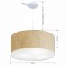 Pendente Cilíndrico Md-4100 Cúpula em Tecido 50x25cm Rústico Bege - Bivolt