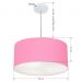 Pendente Cilíndrico Md-4100 Cúpula em Tecido 50x25cm Rosa Bebê - Bivolt