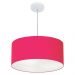 Pendente Cilíndrico Md-4100 Cúpula em Tecido 50x25cm Rosa Pink - Bivolt
