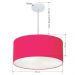 Pendente Cilíndrico Md-4100 Cúpula em Tecido 50x25cm Rosa Pink - Bivolt