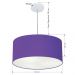 Pendente Cilíndrico Md-4100 Cúpula em Tecido 50x25cm Roxo - Bivolt