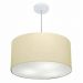 Pendente Cilíndrico Md-4101 Cúpula em Tecido 60x30cm Algodão Crú - Bivolt