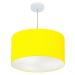 Pendente Cilíndrico Md-4101 Cúpula em Tecido 60x30cm Amarelo - Bivolt