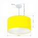 Pendente Cilíndrico Md-4101 Cúpula em Tecido 60x30cm Amarelo - Bivolt