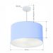 Pendente Cilíndrico Md-4101 Cúpula em Tecido 60x30cm Azul Bebê - Bivolt