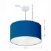 Pendente Cilíndrico Md-4101 Cúpula em Tecido 60x30cm Azul Marinho - Bivolt