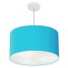 Pendente Cilíndrico Md-4101 Cúpula em Tecido 60x30cm Azul Turquesa - Bivolt