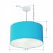 Pendente Cilíndrico Md-4101 Cúpula em Tecido 60x30cm Azul Turquesa - Bivolt