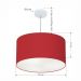 Pendente Cilíndrico Md-4101 Cúpula em Tecido 60x30cm Bordô - Bivolt