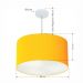 Pendente Cilíndrico Md-4101 Cúpula em Tecido 60x30cm Laranja - Bivolt