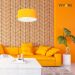 Pendente Cilíndrico Md-4101 Cúpula em Tecido 60x30cm Laranja - Bivolt