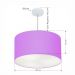 Pendente Cilíndrico Md-4101 Cúpula em Tecido 60x30cm Lilás - Bivolt