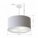 Pendente Cilíndrico Md-4101 Cúpula em Tecido 60x30cm Rústico Cinza - Bivolt
