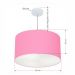 Pendente Cilíndrico Md-4101 Cúpula em Tecido 60x30cm Rosa Bebê - Bivolt