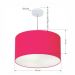 Pendente Cilíndrico Md-4101 Cúpula em Tecido 60x30cm Rosa Pink - Bivolt