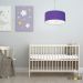 Pendente Cilíndrico Md-4101 Cúpula em Tecido 60x30cm Roxo - Bivolt