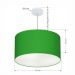 Pendente Cilíndrico Md-4101 Cúpula em Tecido 60x30cm Verde Folha - Bivolt