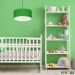 Pendente Cilíndrico Md-4101 Cúpula em Tecido 60x30cm Verde Folha - Bivolt