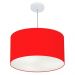Pendente Cilíndrico Md-4101 Cúpula em Tecido 60x30cm Vermelho - Bivolt
