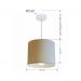 Pendente Cilíndrico Md-4113 Cúpula em Tecido 30x25cm Algodão Crú - Bivolt
